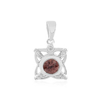 Pendentif en argent et Zircon rose