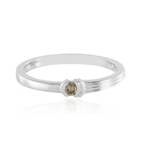 Bague en argent et Diamant champagne I3