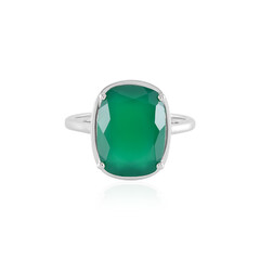 Bague en argent et Onyx vert