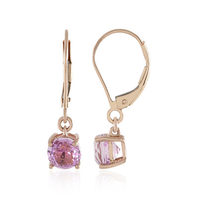 Boucles d'oreilles en or et Kunzite