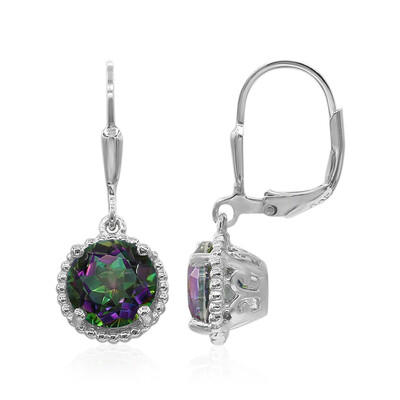 Boucles d'oreilles en argent et Quartz mystique