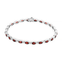 Bracelet en argent et Grenat du Mozambique