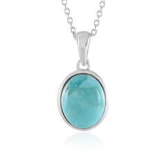 Collier en argent et Turquoise bleue de Mohavie