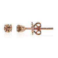 Boucles d'oreilles en or et Diamant rose de France VS1 d'Argyle