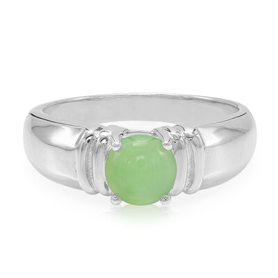 Bague pour homme en argent et Chrysoprase impériale