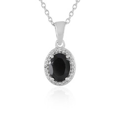 Collier en argent et Spinelle noir