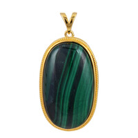 Pendentif en argent et Malachite