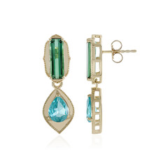 Boucles d'oreilles en or et Tourmaline verte de Benedito (Adela Gold)