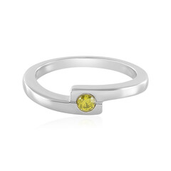 Bague en argent et Diamant jaune I3