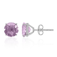 Boucles d'oreilles en argent et Fluorite pourpre