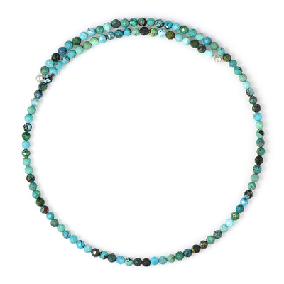 Collier ras du cou en acier et Turquoise (Riya)