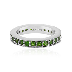 Bague en argent et Diopside de Russie