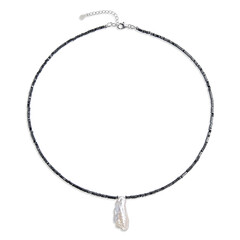 Collier en argent et Perle blanche de culture d'eau douce