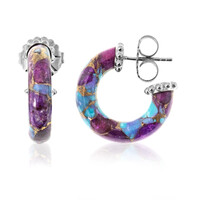 Boucles d'oreilles en argent et Turquoise pourpre de Mohavie (Dallas Prince Designs)