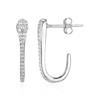 Boucles d'oreilles en argent et Topaze blanche