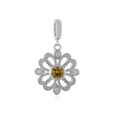 Pendentif en argent et Zircon jaune