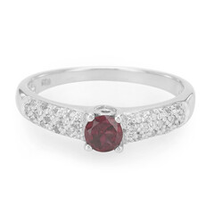 Bague en argent et Rhodolite du Brésil