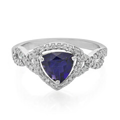 Bague en argent et Iolite de Ceylan