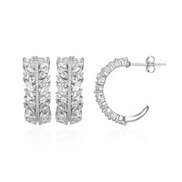 Boucles d'oreilles en argent et Topaze blanche