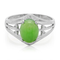 Bague en argent et Chrysoprase impériale