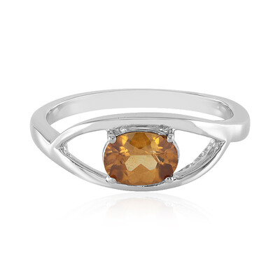 Bague en argent et Zircon mandarine