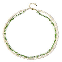 Collier en argent et Diopside de Russie