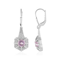 Boucles d'oreilles en argent et Kunzite