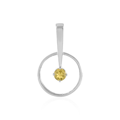 Pendentif en argent et Béryl jaune