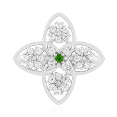 Bague en argent et Diopside de Russie