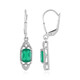 Boucles d'oreilles en argent et Onyx vert