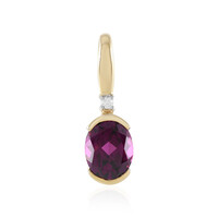 Pendentif en or et Grenat magenta