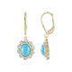 Boucles d'oreilles en argent et Turquoise Sleeping Beauty