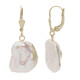 Boucles d'oreilles en or et Perle blanche de culture d'eau douce