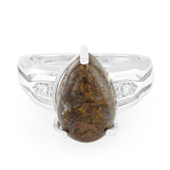 Bague en argent et Quartz Dinosaure