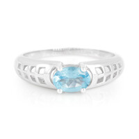 Bague en argent et Apatite bleue