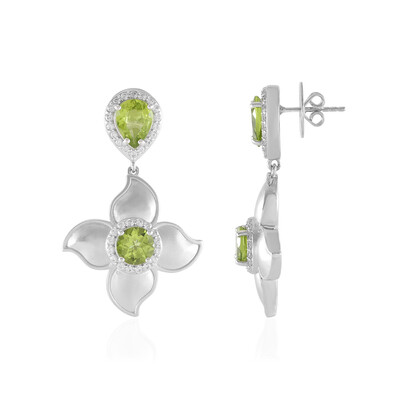 Boucles d'oreilles en argent et Péridot (Dallas Prince Designs)