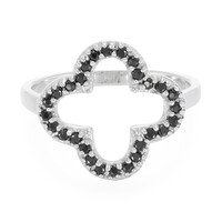 Bague en argent et Spinelle noir