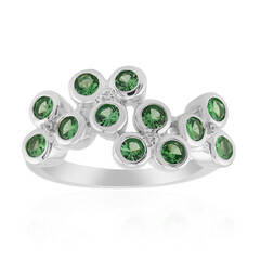 Bague en argent et Grenat Tsavorite du Kenya (Pallanova)