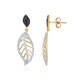 Boucles d'oreilles en argent et Spinelle noir