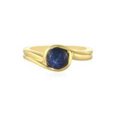 Bague en argent et Saphir étoilé bleu