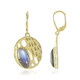 Boucles d'oreilles en argent et Labradorite (MONOSONO COLLECTION)