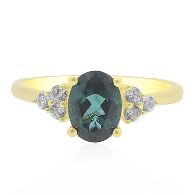 Bague en or et Indicolite du Brésil