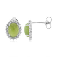 Boucles d'oreilles en argent et Chrysoprase impériale