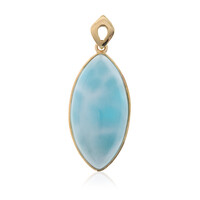 Pendentif en or et Larimar