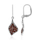 Boucles d'oreilles en argent et Grenat du Mozambique (TPC)