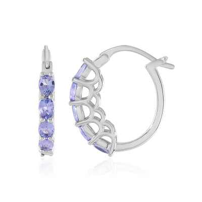 Boucles d'oreilles en argent et Tanzanite