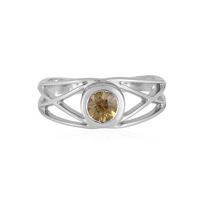 Bague en argent et Zircon jaune