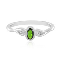 Bague en argent et Diopside de Russie