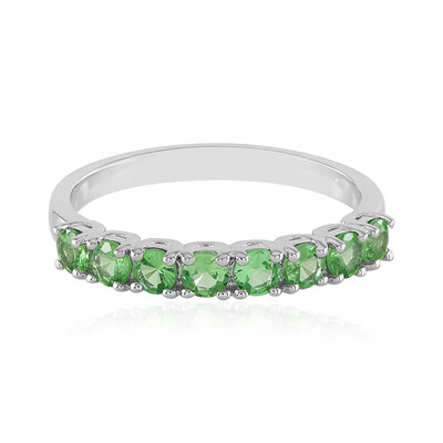 Bague en argent et Grenat Tsavorite