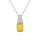 Collier en argent et Saphir jaune de Madagascar